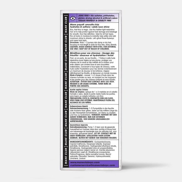 Mane Club Voodoo Weightless Hair Oil | Smooths, Hydrates, Softens, Adds Shine - Picture 2 of 3